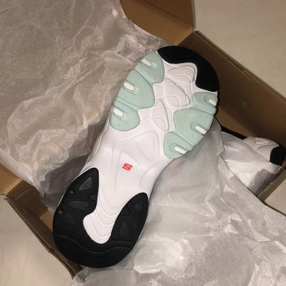 Urban Outfitters White Black Mint Orange Chunky Sneakers - Picture 7 of 8